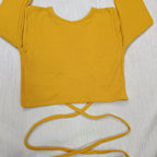 Backless Crisscross Long Sleeve Crop Top for Women – Elegant, Bold & Trendsetting Style