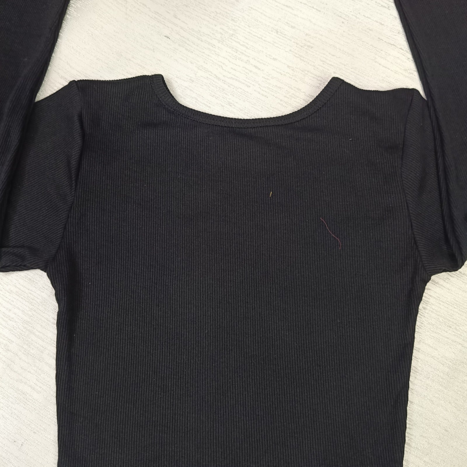 Trendy Ribbed Wrap Crop Top with Crisscross Tie Detailing