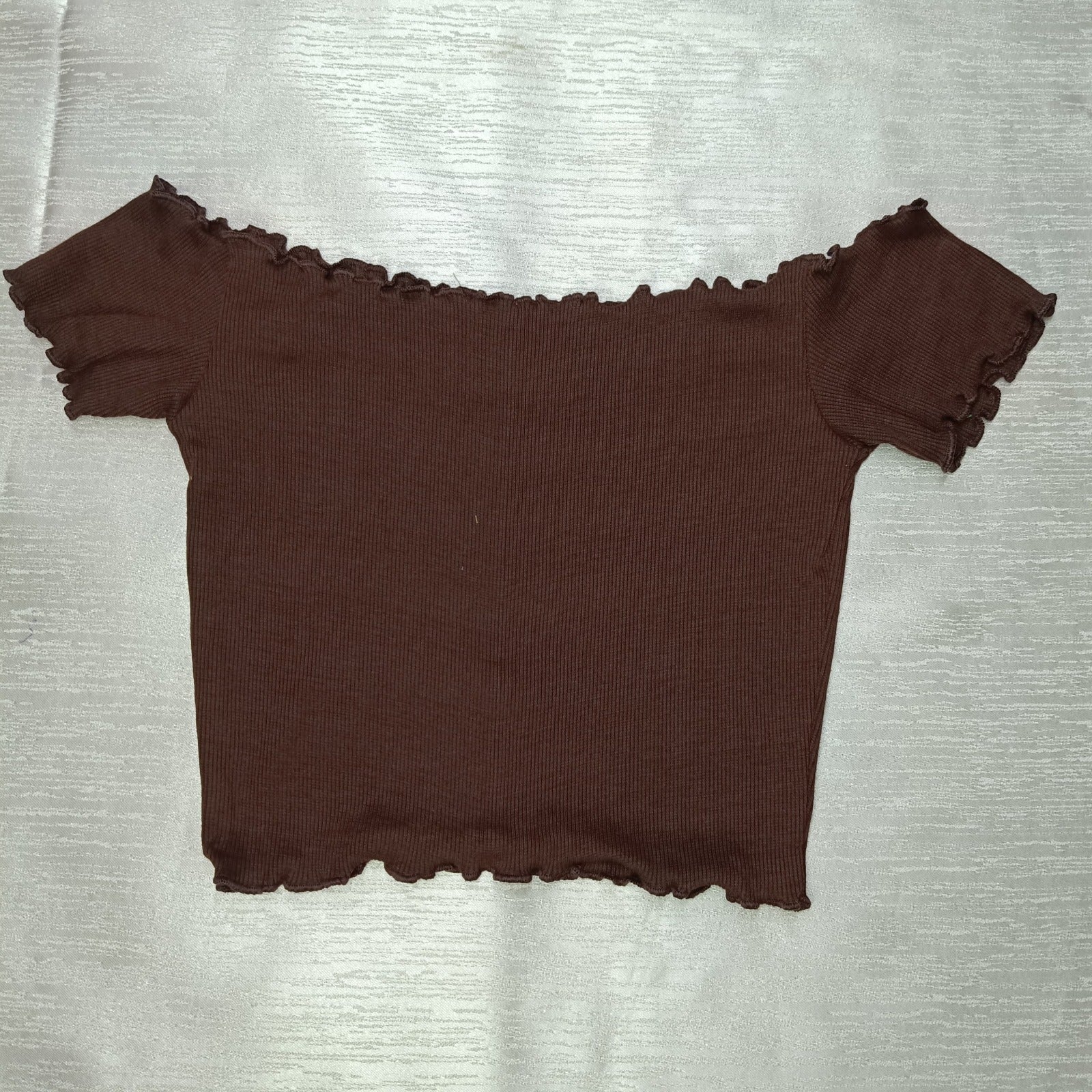 Off-Shoulder Smocked Crop Top for Women