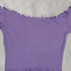 Off-Shoulder Smocked Crop Top for Women