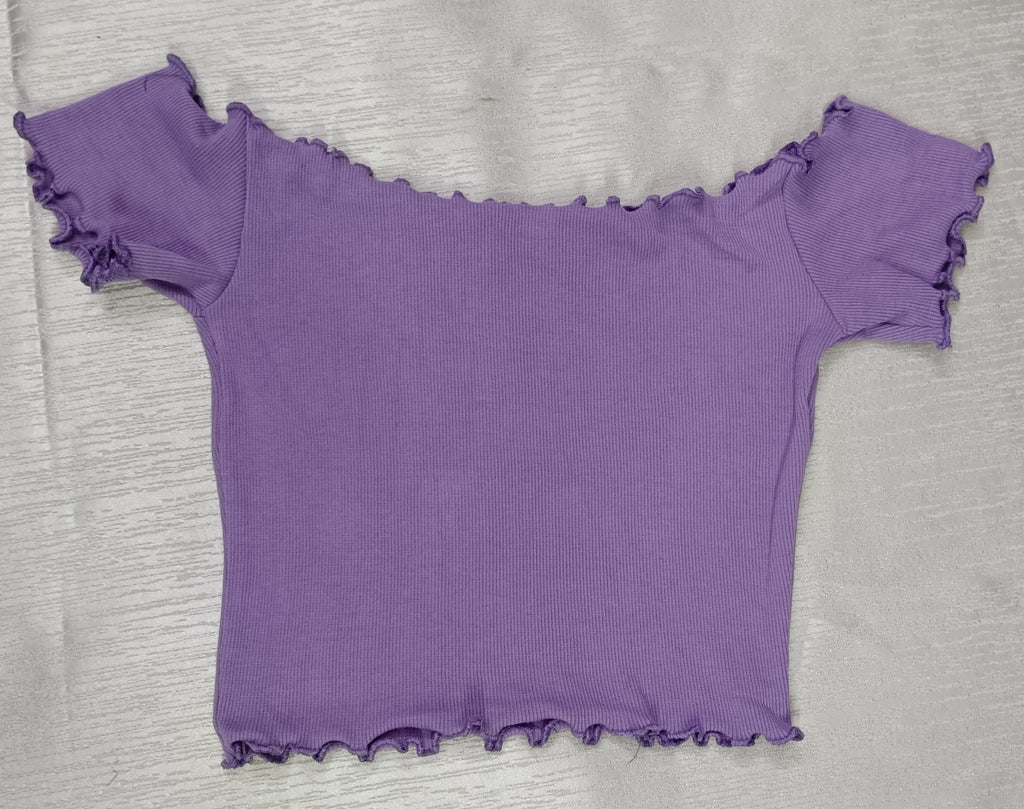 Off-Shoulder Smocked Crop Top for Women