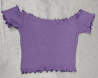Off-Shoulder Smocked Crop Top for Women
