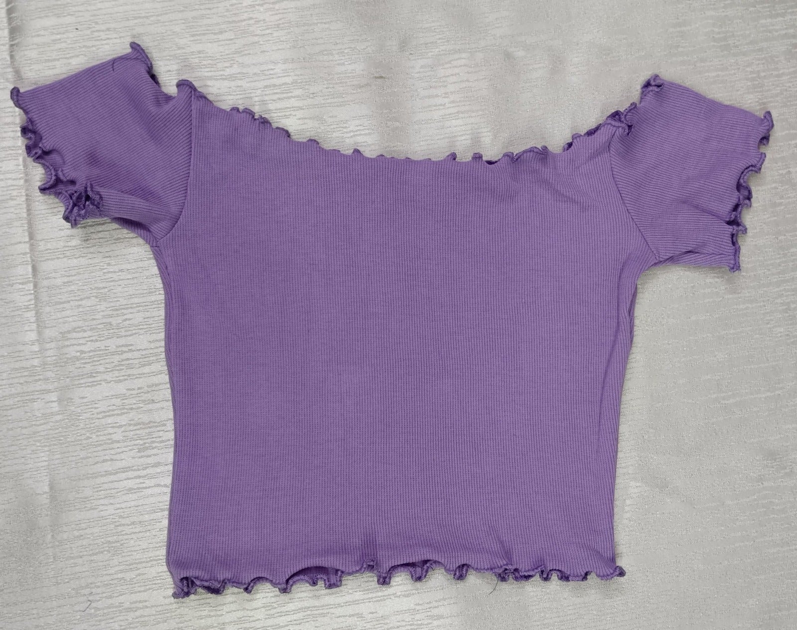 Off-Shoulder Smocked Crop Top for Women
