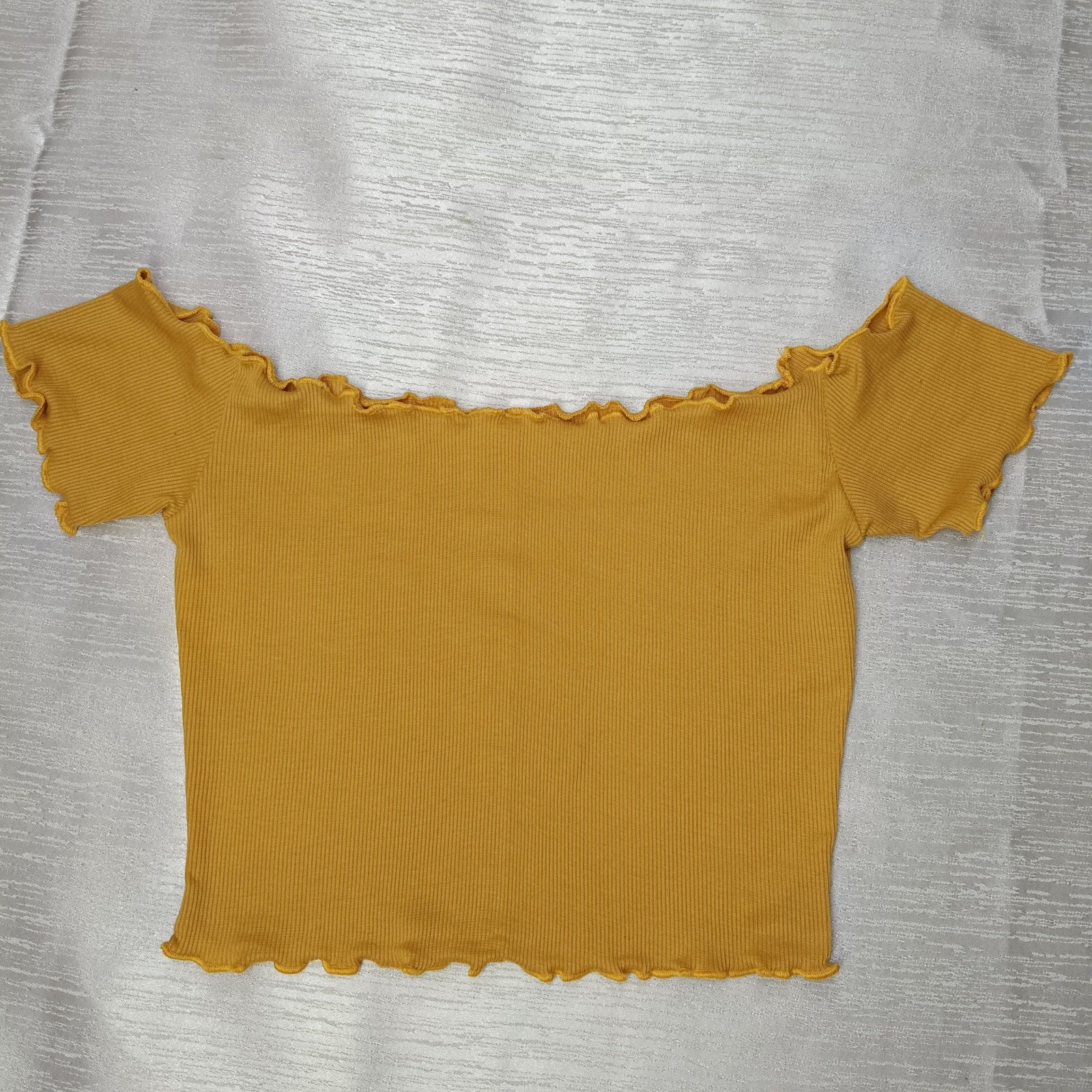 Off-Shoulder Smocked Crop Top for Women