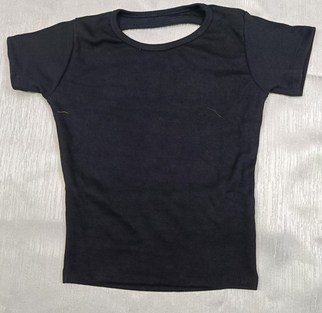 Women’s Trendy Ribbed Open Back Crop Top – Ultimate Confidence Edition