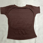 Women’s Trendy Ribbed Open Back Crop Top – Ultimate Confidence Edition