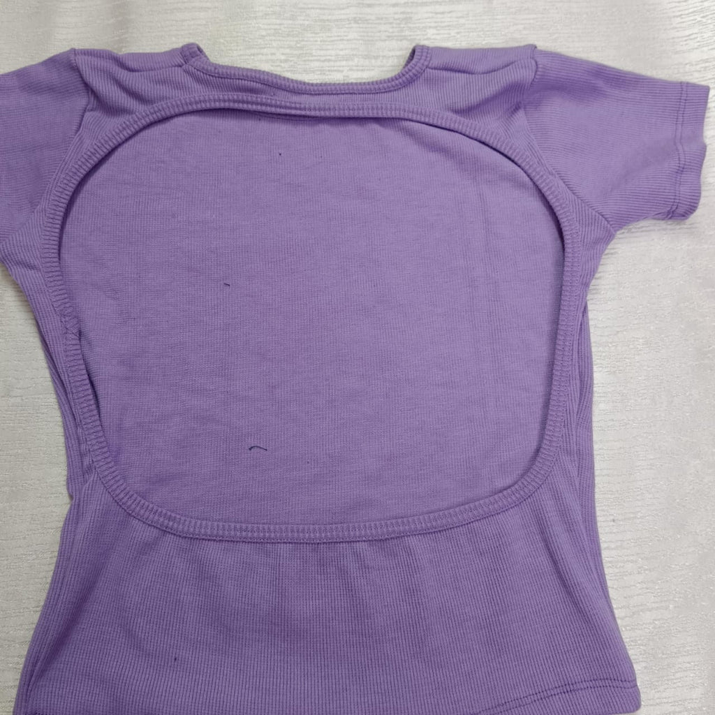 Women’s Trendy Ribbed Open Back Crop Top – Ultimate Confidence Edition