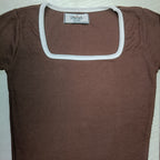 Elegant Square Neck Full Sleeve Ribbed Crop Top