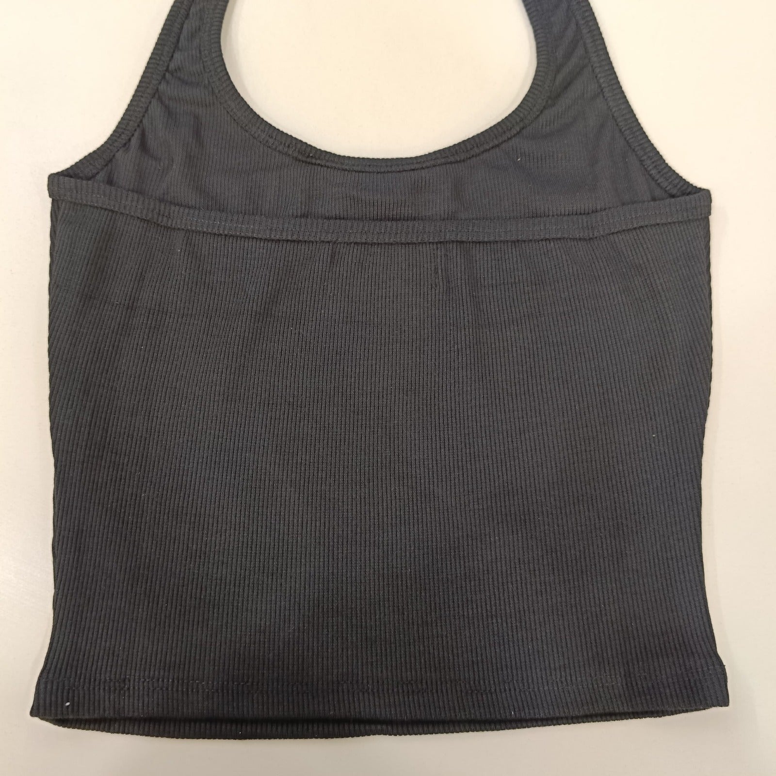 Classic Ribbed Halter Neck Crop Top