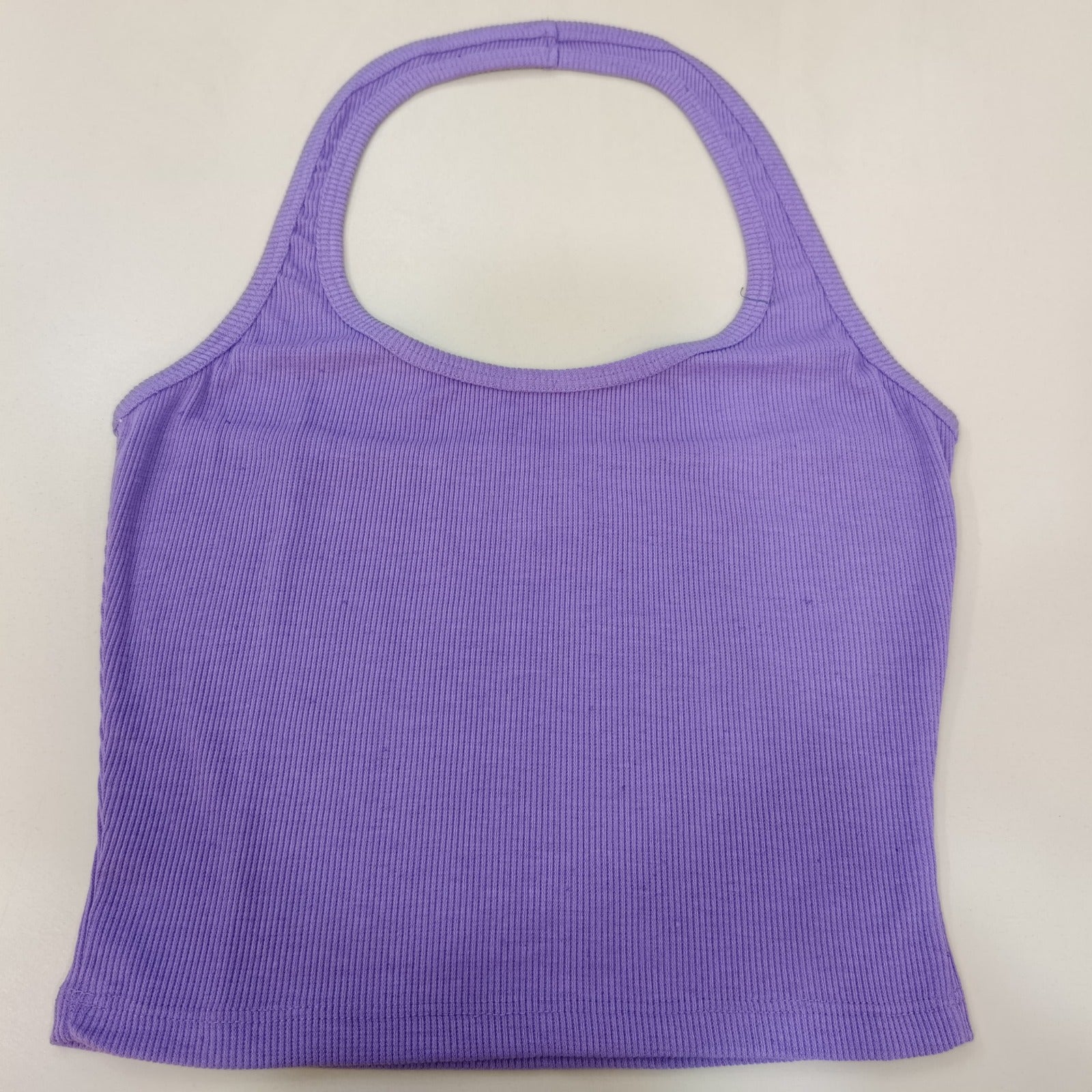 Classic Ribbed Halter Neck Crop Top