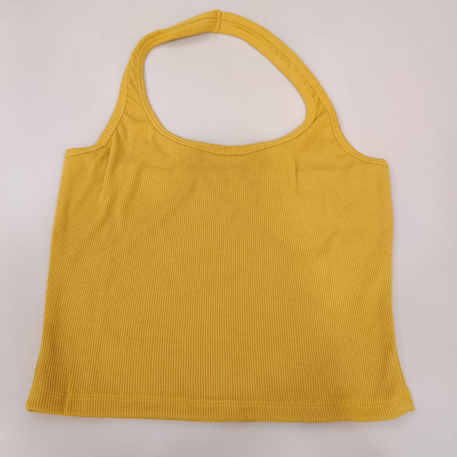 Classic Ribbed Halter Neck Crop Top