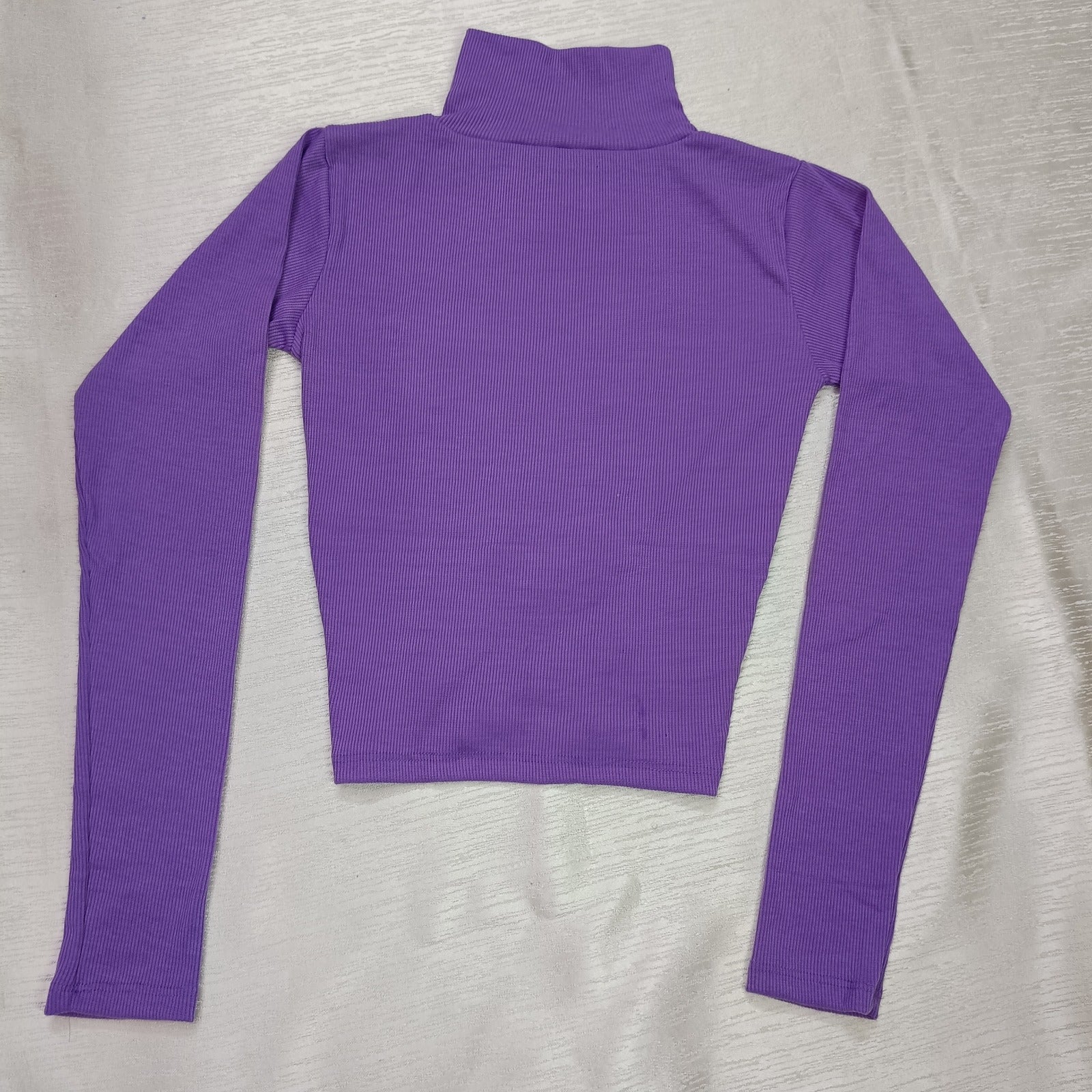 High Neck Lace-Up Ribbed Crop Top