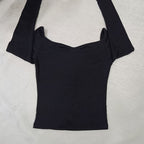 Off-Shoulder Ribbed Bodyfit Top