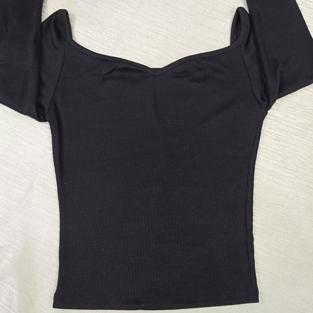 Off-Shoulder Ribbed Bodyfit Top