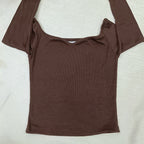 Off-Shoulder Ribbed Bodyfit Top