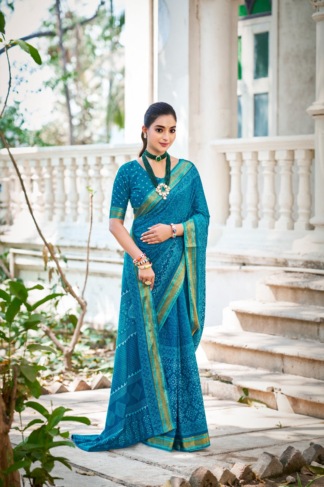 Pure Mal Mal Cotton Chatai Border Saree – Effortless Grace in Every Drape