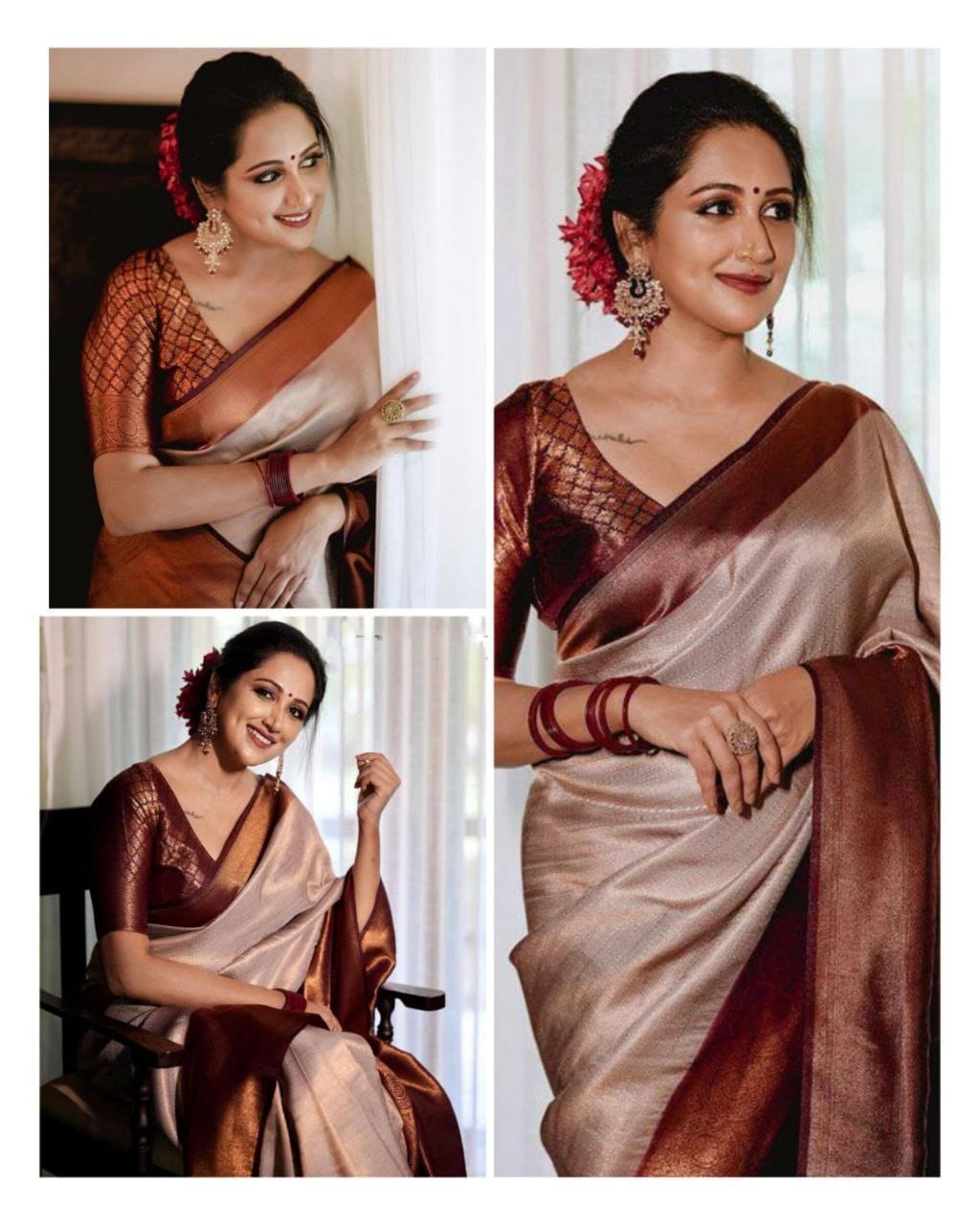 Premium Soft Lichi Silk Saree with Rich Pallu and All-Over Jacquard Weaving