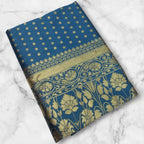 Soft Lichi Silk Saree with Rich Pallu and All-Over Jacquard Weave Design