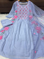 Gorgeous Embroidered Parampara Silk Suit Set with Dupatta