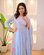 Gorgeous Embroidered Parampara Silk Suit Set with Dupatta