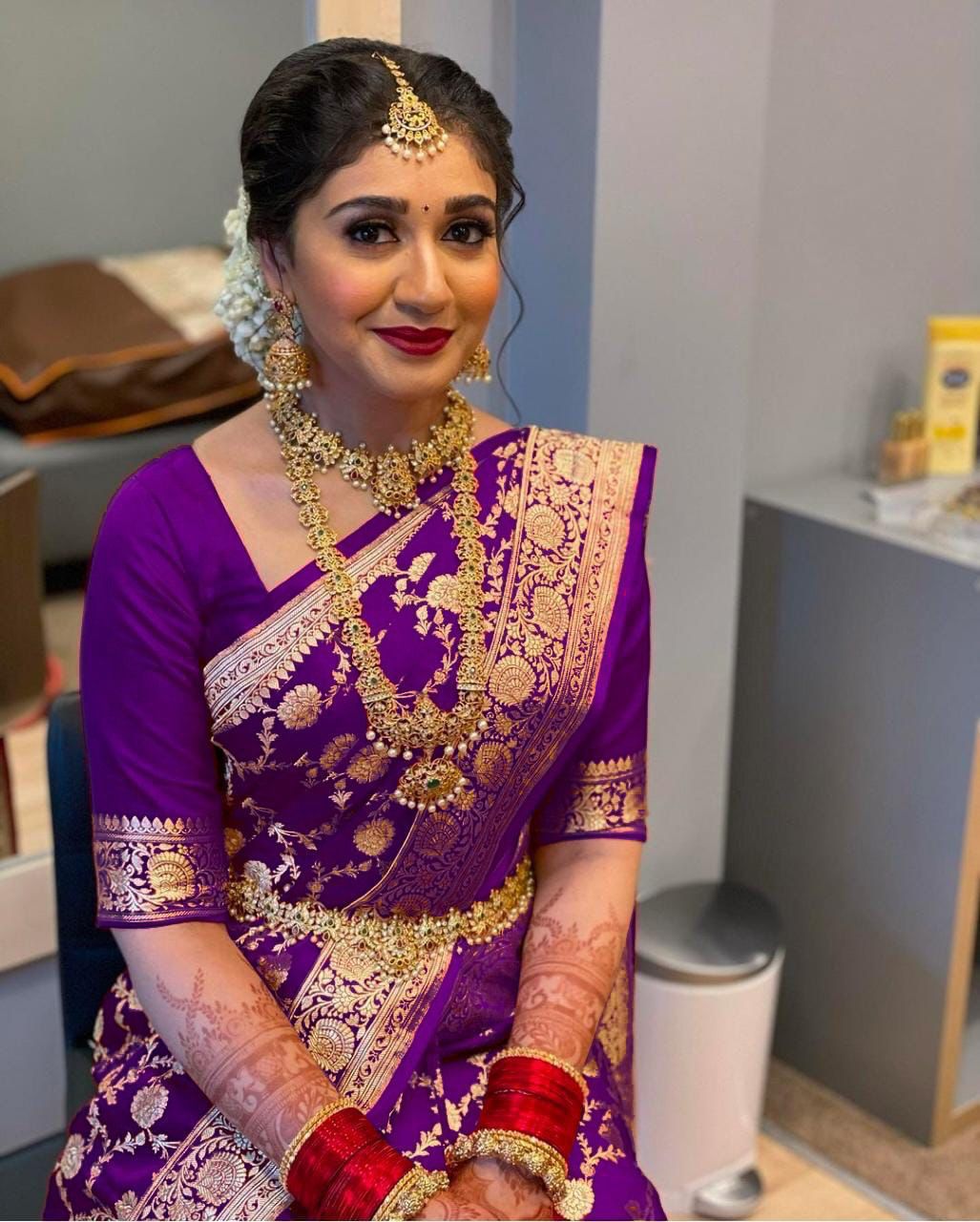 Royal Banarasi Silk Saree with Rich Zari Weaving and Blouse Piece