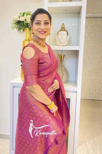 Royal Soft Lichi Silk Saree with Rich Pallu & Jacquard Weave