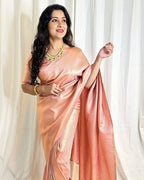 Royal Soft Lichi Silk Saree with Rich Pallu & Jacquard Weave