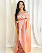 Royal Soft Lichi Silk Saree with Rich Pallu & Jacquard Weave
