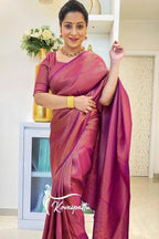 Royal Soft Lichi Silk Saree with Rich Pallu & Jacquard Weave