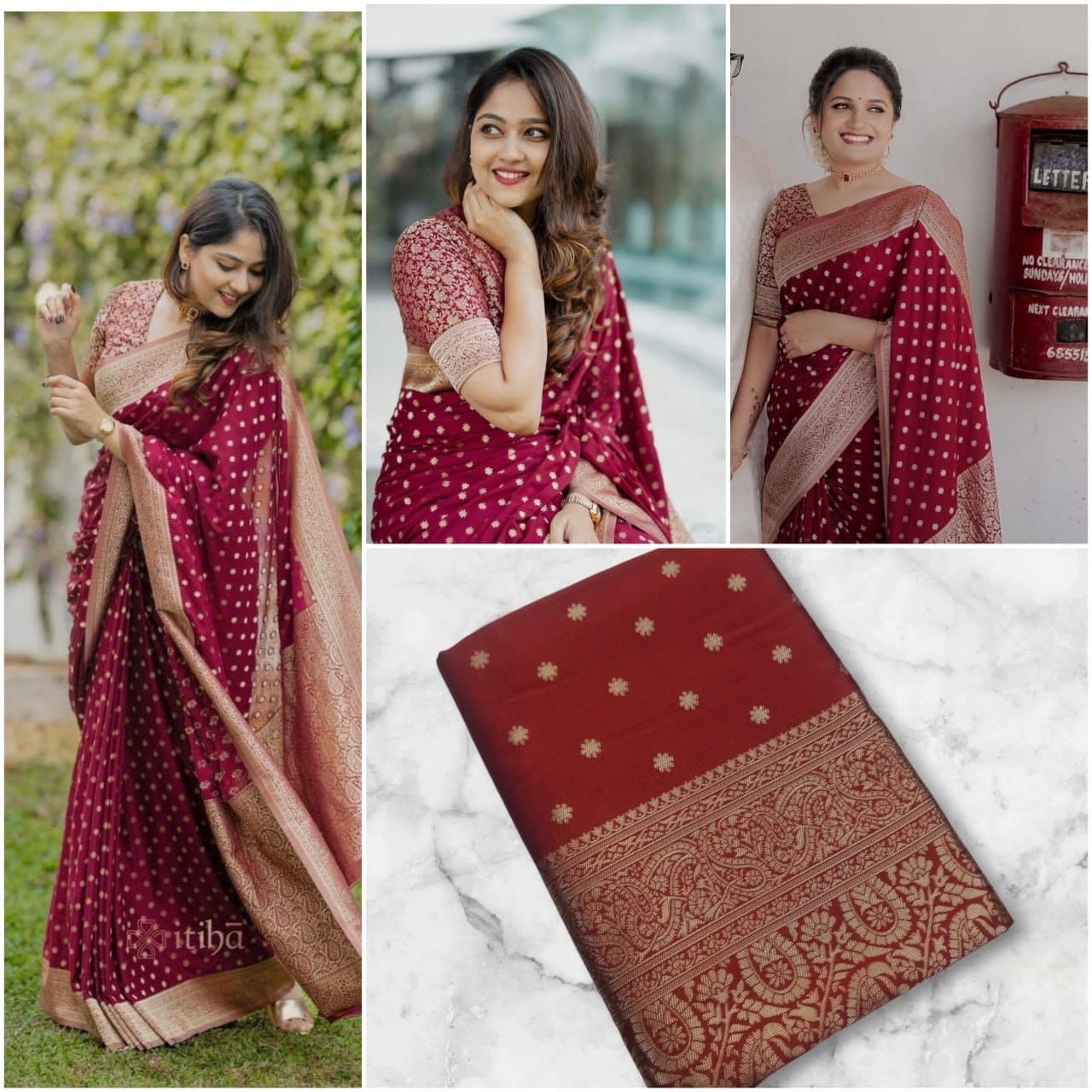 Royal Weaves Soft Lichi Silk Saree with Exquisite Jacquard Detailing
