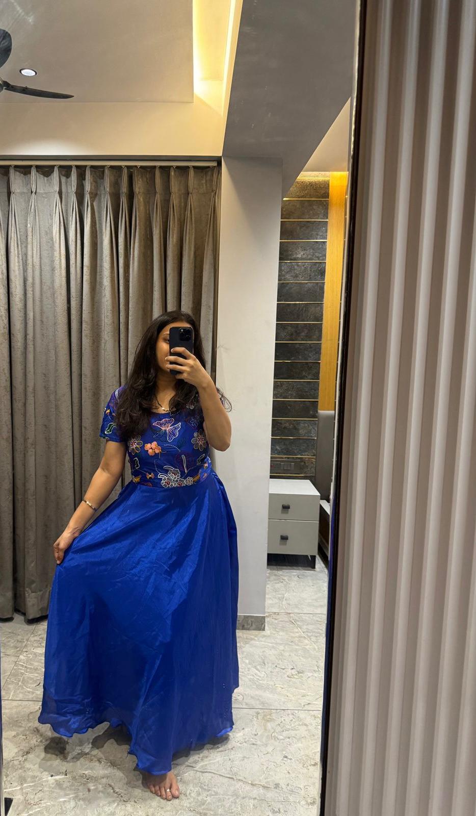 Premium Chinnon Silk Embroidered Anarkali – Celebration Special Edition