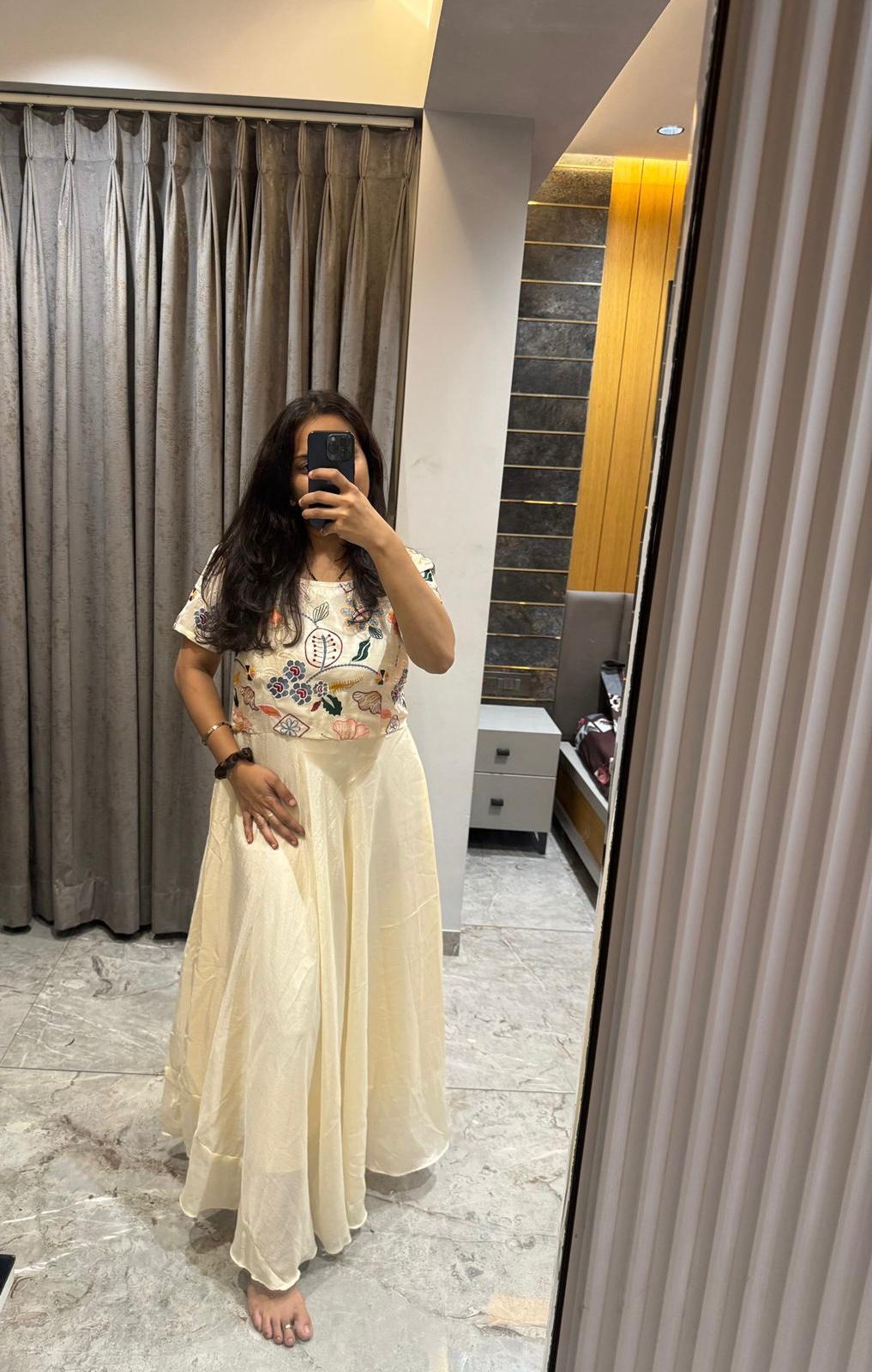 Premium Chinnon Silk Embroidered Anarkali – Celebration Special Edition