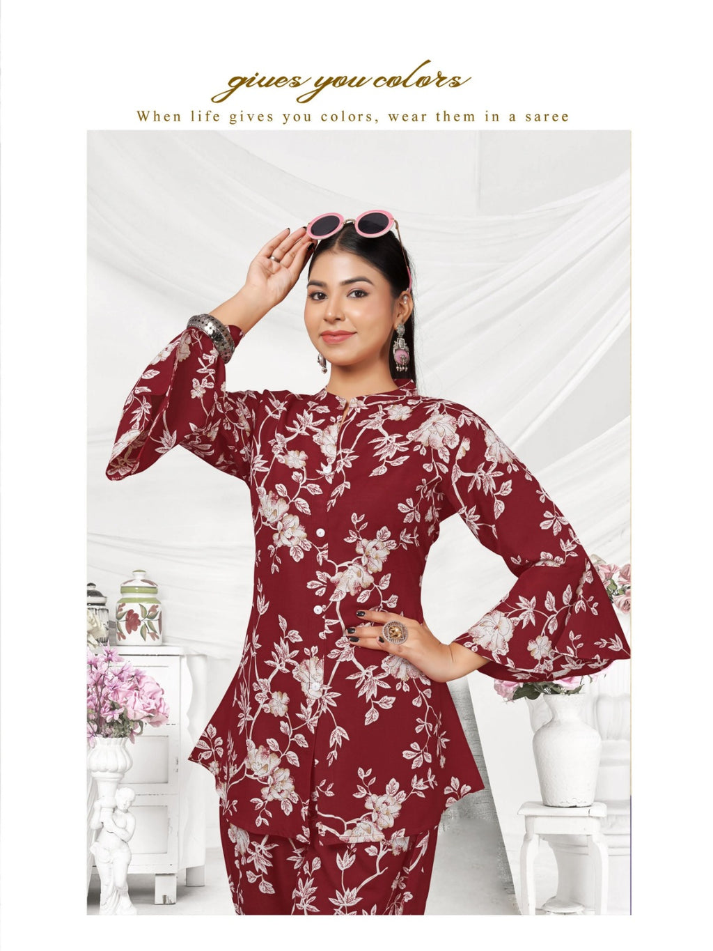 Premium Floral Rayon Co-Ord Set for Effortless Everyday Elegance