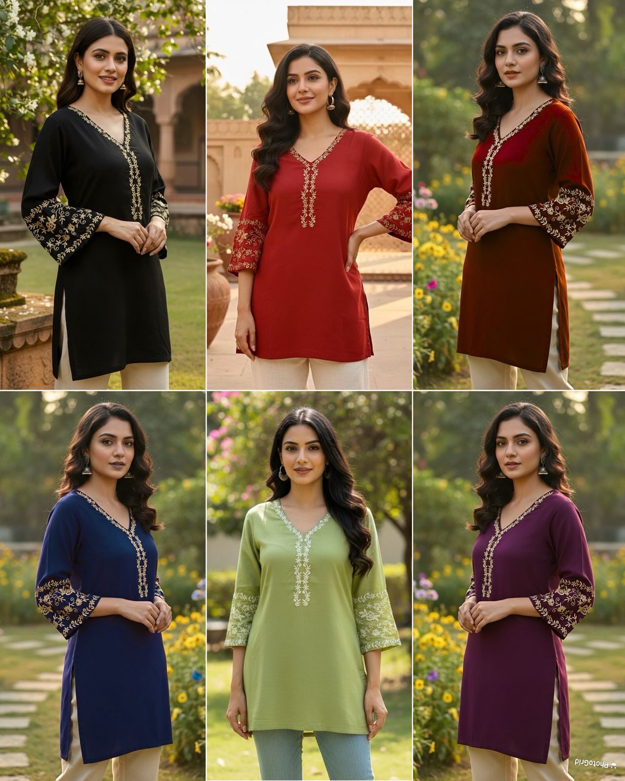 Premium Heavy Rayon Embroidered Short Kurti – Daily to Festive Essential