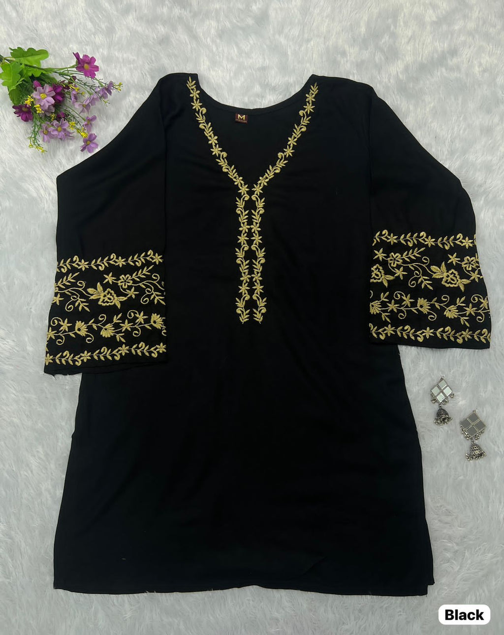 Premium Heavy Rayon Embroidered Short Kurti – Daily to Festive Essential