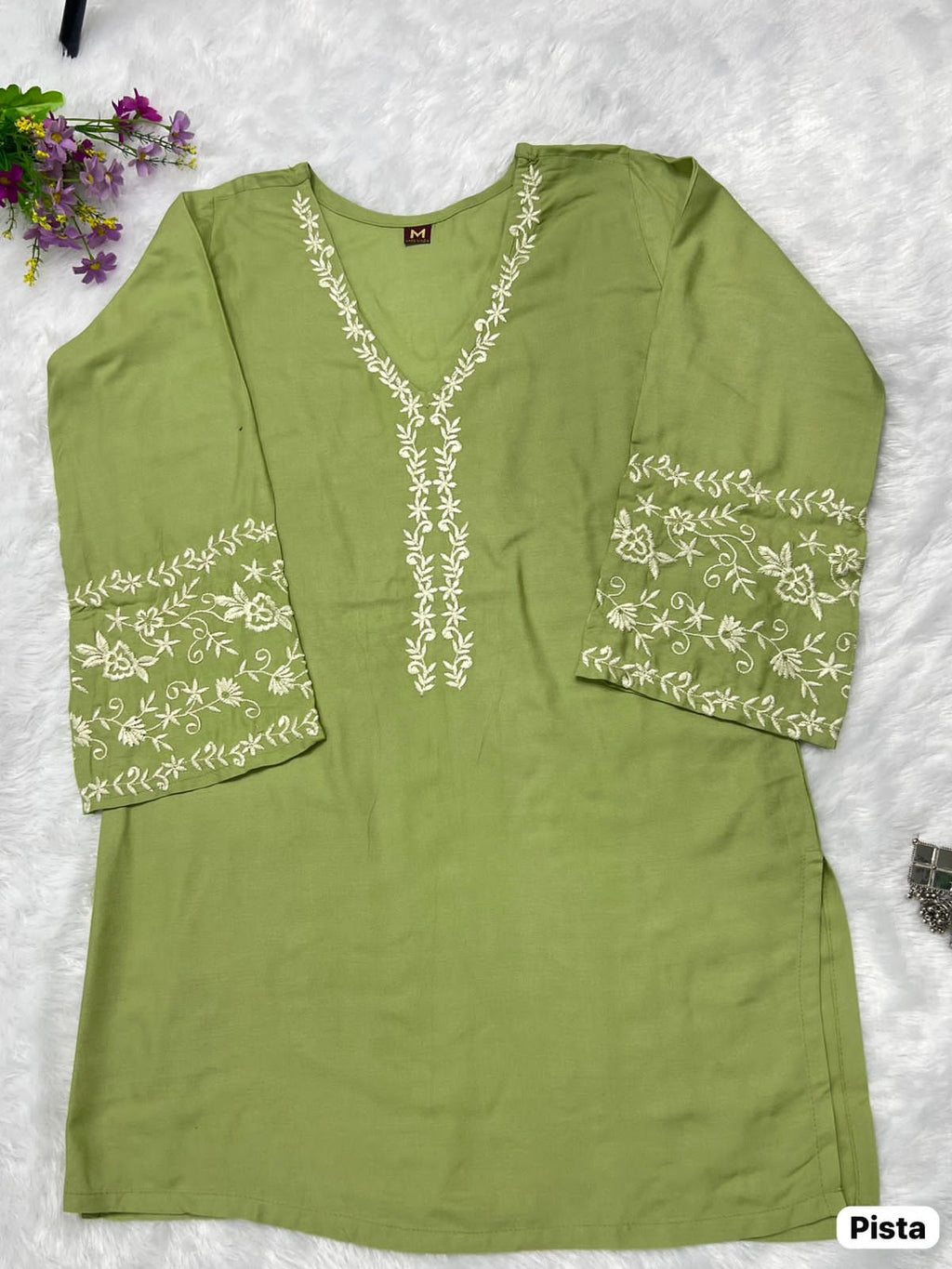 Premium Heavy Rayon Embroidered Short Kurti – Daily to Festive Essential