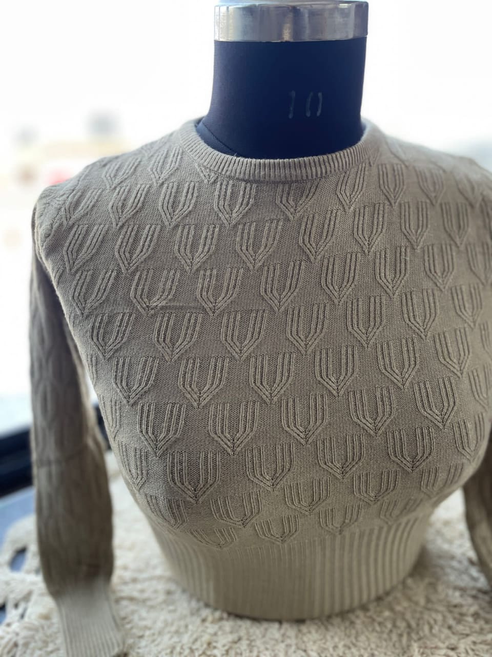 Premium Wool-Blend Stretch Knit Winter Blouse – Warm Slim-Fit Thermal Crop Top