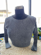 Premium Wool-Blend Stretch Knit Winter Blouse – Warm Slim-Fit Thermal Crop Top