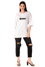 Believe Oversized Motivational Tee for Women