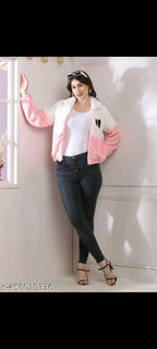 Women’s Ultra-Soft Woolen Winter Jacket – Plush, Warm & Stylish