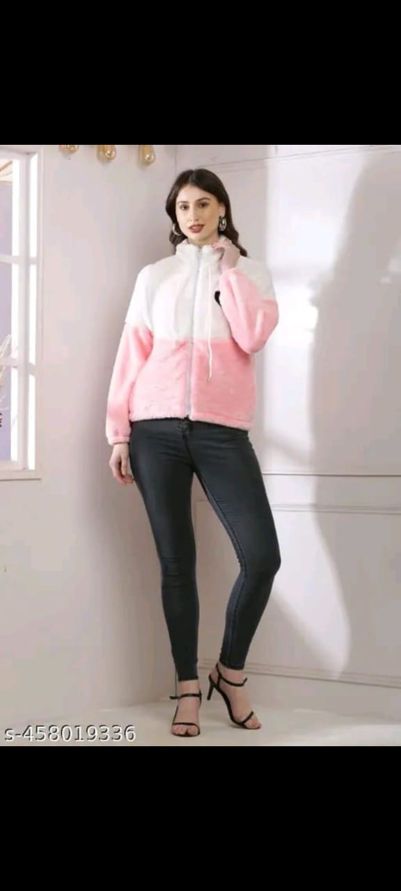 Women’s Ultra-Soft Woolen Winter Jacket – Plush, Warm & Stylish