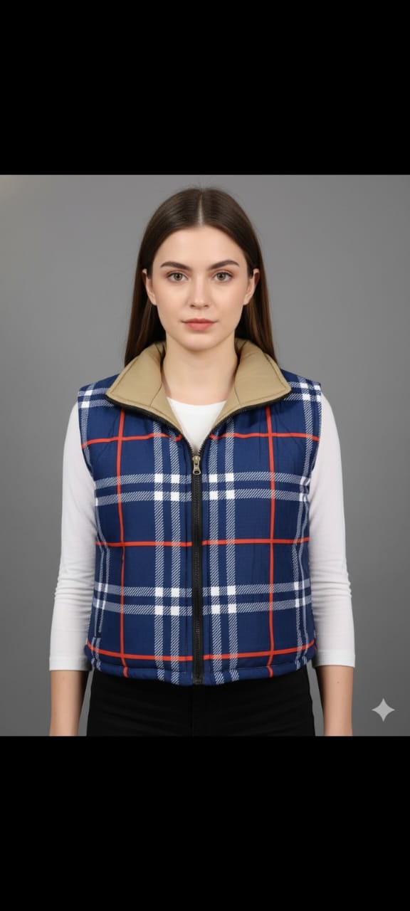 Women’s Reversible Sleeveless Puffer Jacket – Ultra-Warm Lightweight Winter Travel Vest