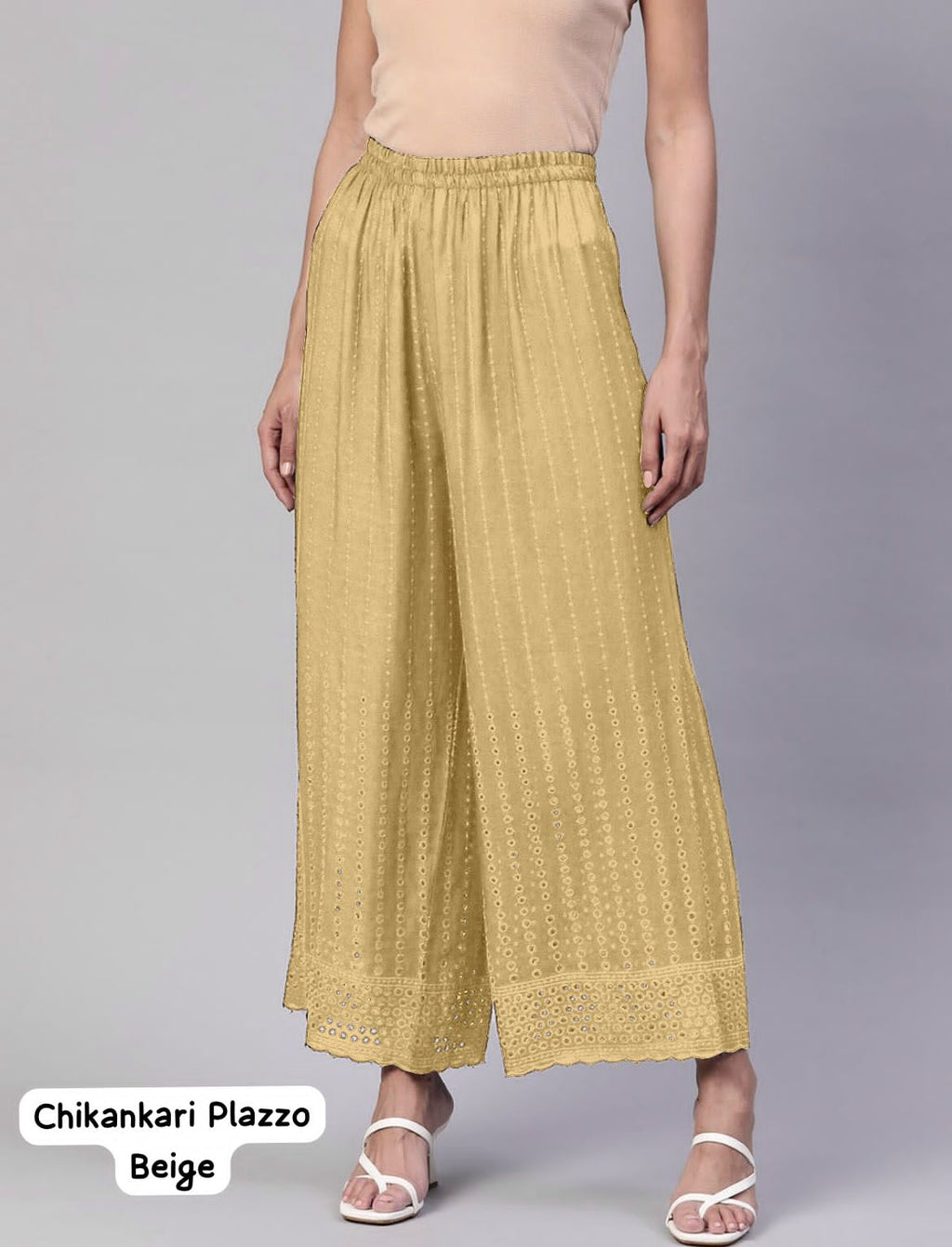 Premium Chikankari Embroidered Plazzo for Everyday Elegance & Comfort