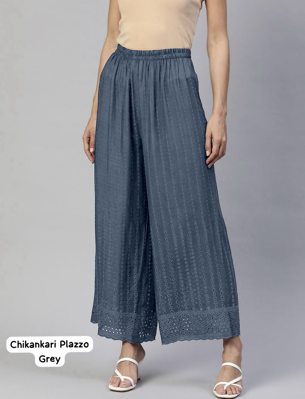 Premium Chikankari Embroidered Plazzo for Everyday Elegance & Comfort