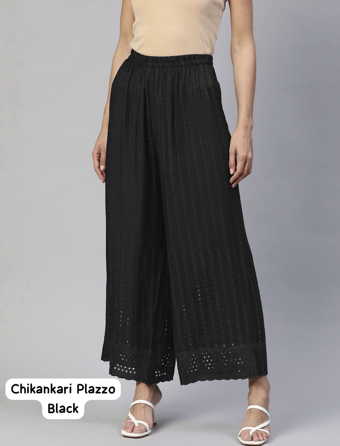 Premium Chikankari Embroidered Plazzo for Everyday Elegance & Comfort