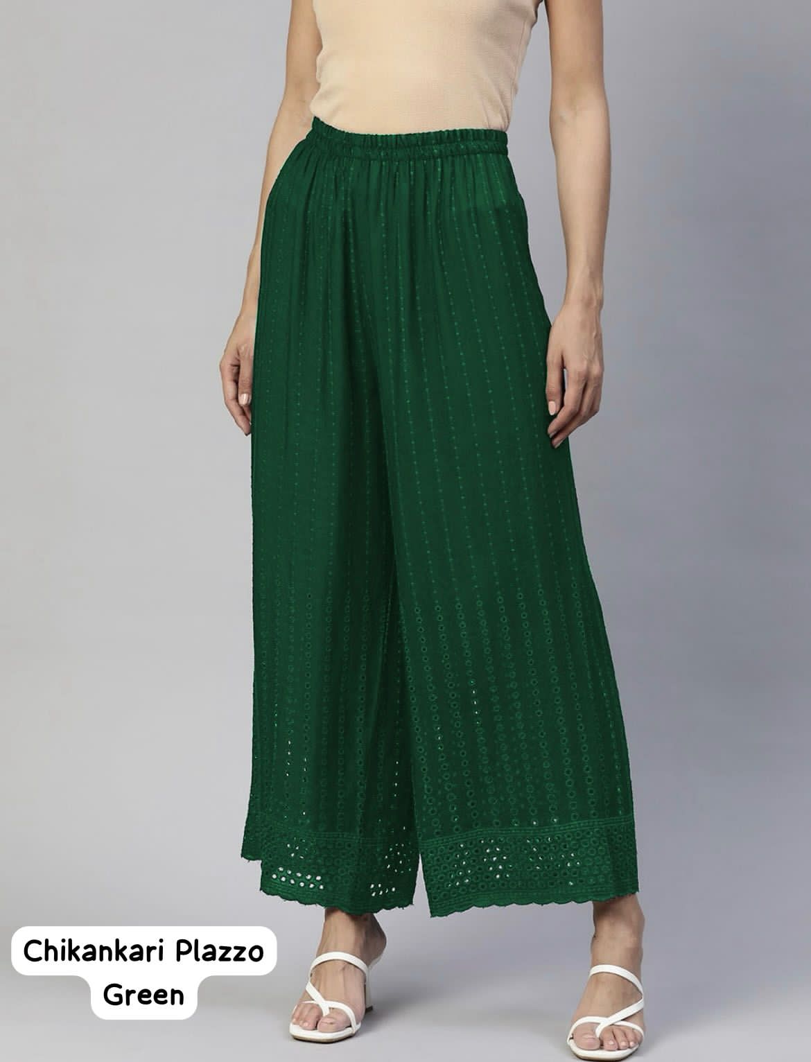 Premium Chikankari Embroidered Plazzo for Everyday Elegance & Comfort