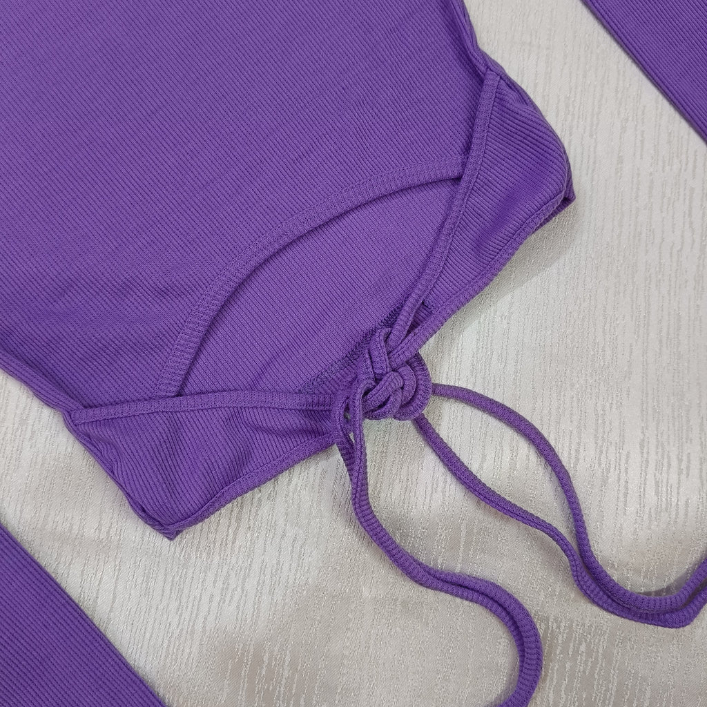 Ribbed Wrap-Tie Back Crop Top for Women – Chic, Stretchy & Ultra-Trendy Fit