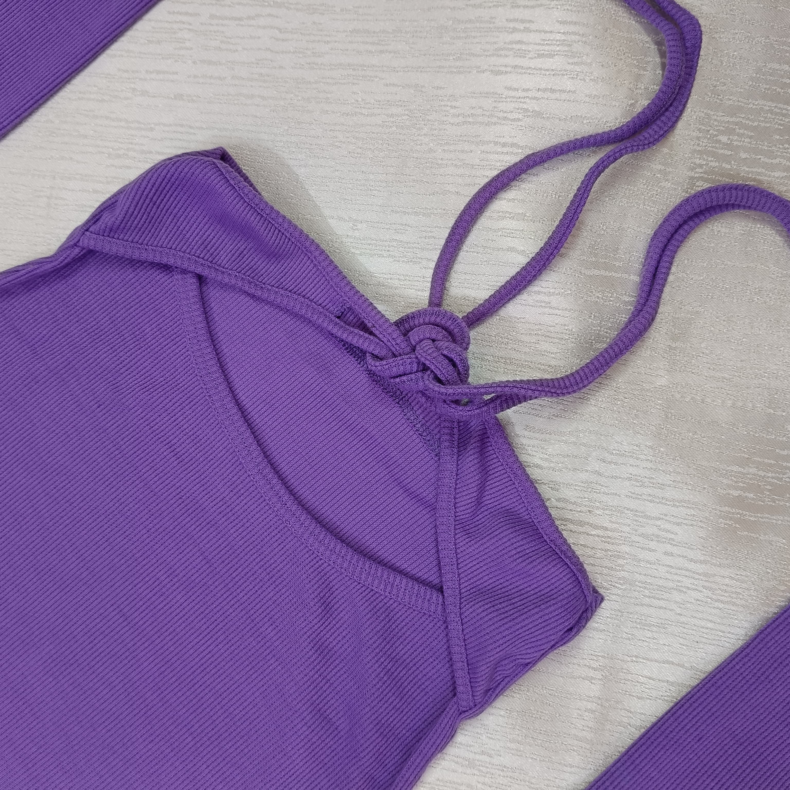 Ribbed Wrap-Tie Back Crop Top for Women – Chic, Stretchy & Ultra-Trendy Fit