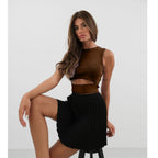 Trendy Sleeveless Cut-Out Crop Top for Women – Bold, Chic & Effortlessly Stylish