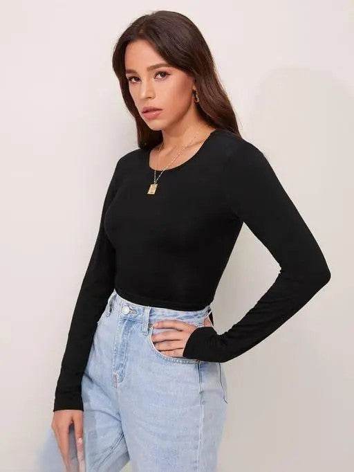 Ribbed Wrap-Tie Back Crop Top for Women – Chic, Stretchy & Ultra-Trendy Fit